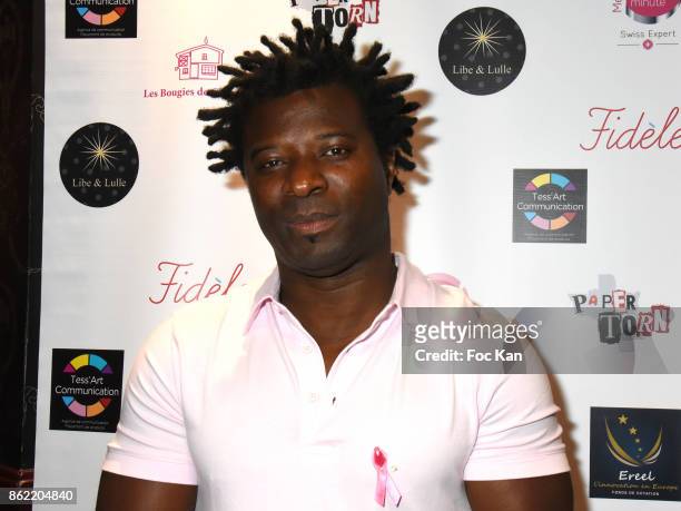Rap artist Rost Adom attends the 'Souffle de Violette' Auction Party As part of 'Octobre Rose' Hosted by Ereel at Fidele Club on October 16, 2017 in...