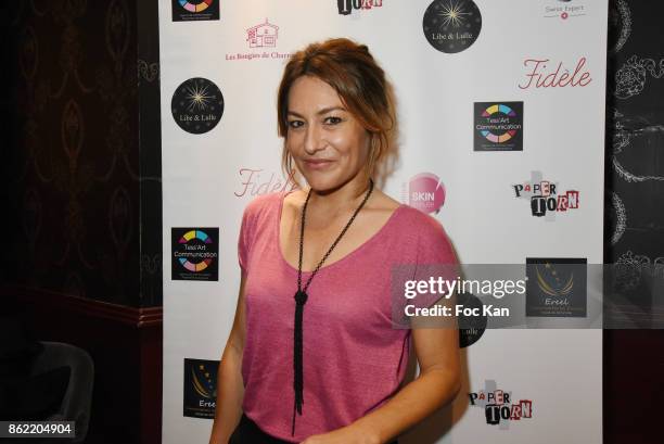Presenter Shirley Bousquet attends the 'Souffle de Violette' Auction Party As part of 'Octobre Rose' Hosted by Ereel at Fidele Club on October 16,...