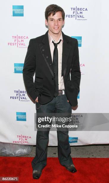 Mark Hapka attends the premiere of "Midgets vs. Mascots" during the 8th Annual Tribeca Film Festival at the AMC Village VII on April 25, 2009 in New...