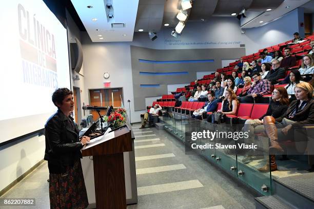 Sara Bernstein, HBO Documentary Films SVP attend a panel discussion for HBO Documentary Films' special screening of "Clinica de migrantes" at Barnard...