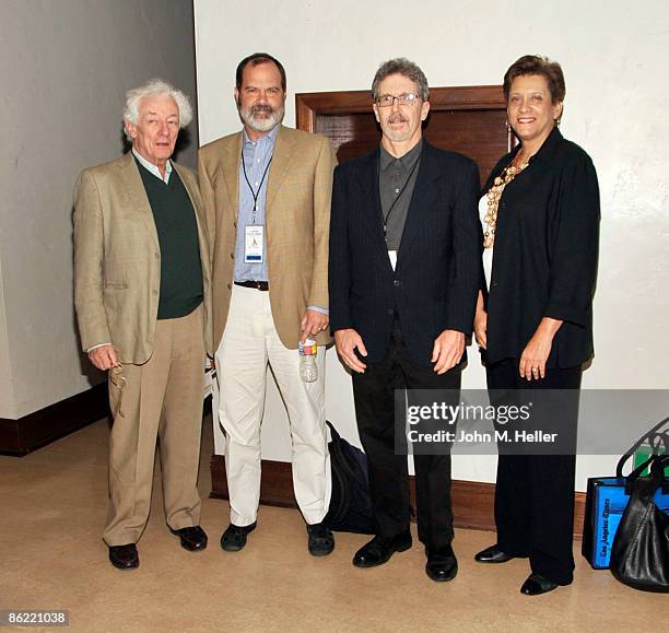 The panel on Biography: At The Gates of The 20th Century authors Richard Reeves, Jim Newton, Robert Roper and Paula J. Giddings at the 14th Annual...