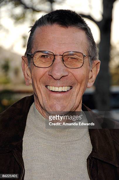 Actor Leonard Nimoy attends the 19th Annual "Hollywood Charity Horse Show" at the Los Angeles Equestrian Center on April 25, 2009 in Burbank,...