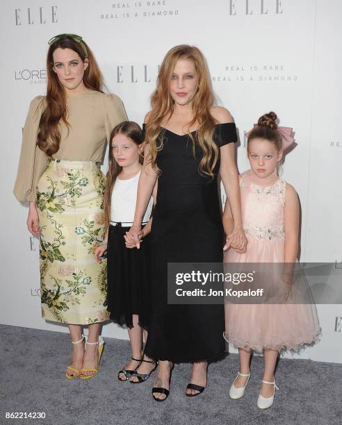 Riley Keough and Lisa Marie Presley arrive at ELLE's 24th Annual Women in Hollywood Celebration at Four Seasons Hotel Los Angeles at Beverly Hills on...