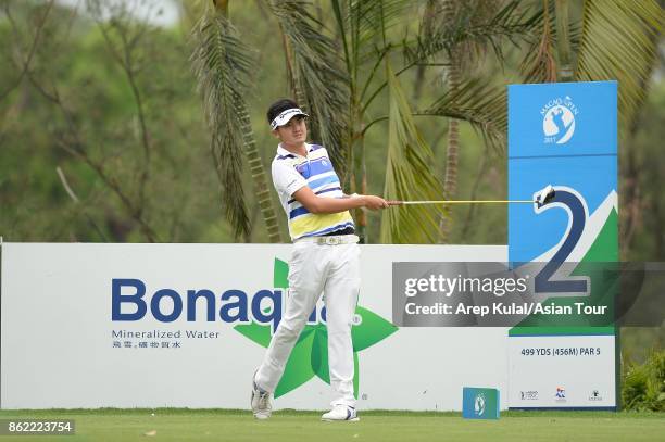 Liu Yan-wei of China pictured during practice ahead of the Macao Open at Macau Golf and Country Club on October 17, 2017 in Macau, Macau.