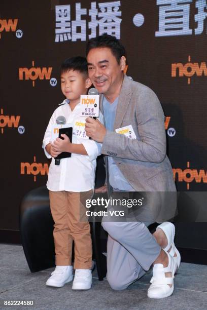 Actor Sean Lau Ching-Wan attends the sales presentation of Now TV on October 17, 2017 in Hong Kong, China.