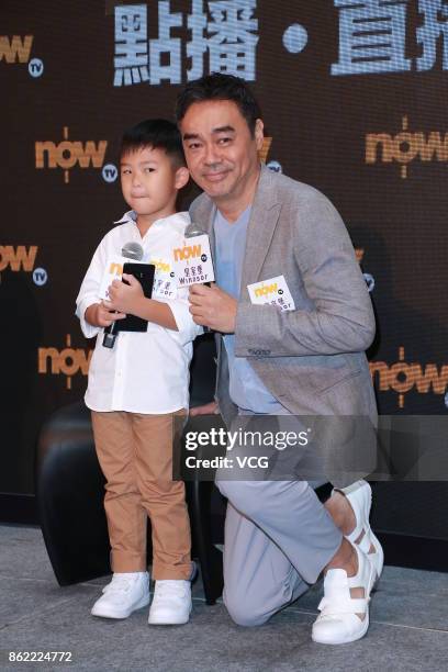 Actor Sean Lau Ching-Wan attends the sales presentation of Now TV on October 17, 2017 in Hong Kong, China.