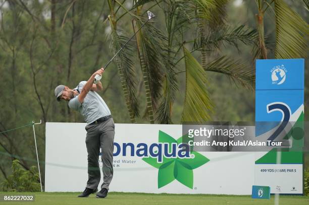 Dodge Kemmer of USA pictured during practice ahead of the Macao Open at Macau Golf and Country Club on October 17, 2017 in Macau, Macau.