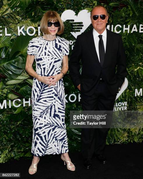 Anna Wintour and Michael Kors attend the 11th Annual God's Love We Deliver Golden Heart Awards at Spring Studios on October 16, 2017 in New York City.