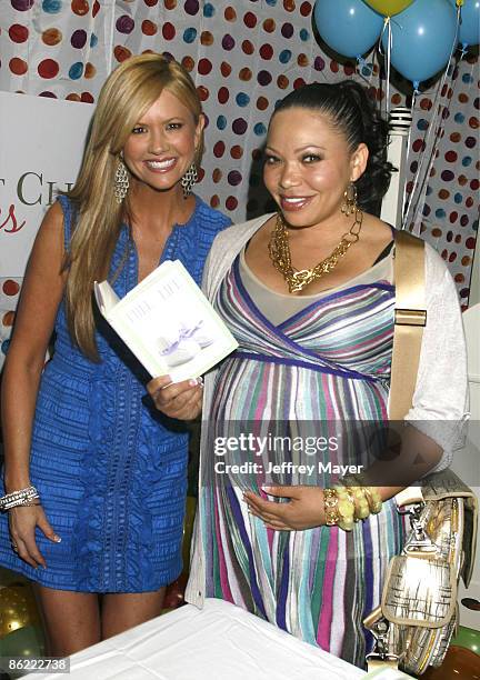 Hst Nancy O'Dell and Actress Tisha Campbell attend Nancy O'Dell's Book Signing "Full Of Life" hosted by The Breakfast Club Mommies at the L.A....