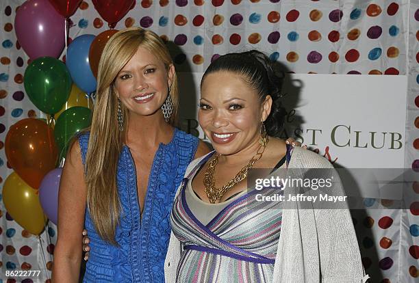 Hst Nancy O'Dell and Actress Tisha Campbell attend Nancy O'Dell's Book Signing "Full Of Life" hosted by The Breakfast Club Mommies at the L.A....