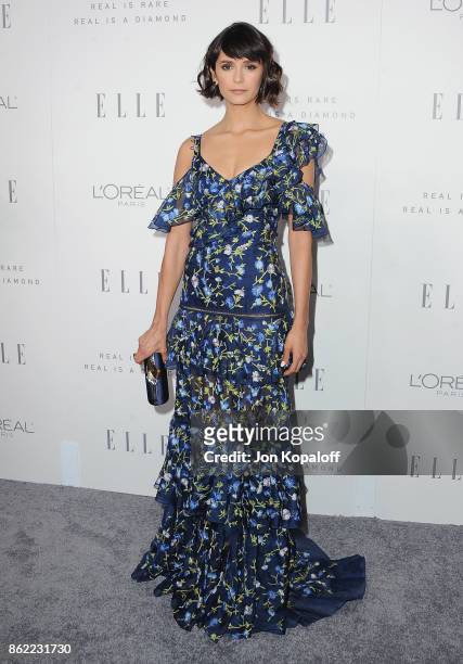 Actress Nina Dobrev arrives at ELLE's 24th Annual Women in Hollywood Celebration at Four Seasons Hotel Los Angeles at Beverly Hills on October 16,...