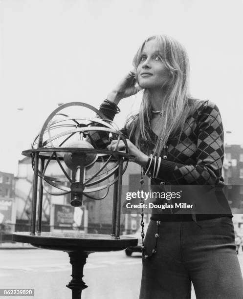 Actress Anouska Hempel at the Thames Television studios on Euston Road, London, where she is filming the new television series 'Zodiac', 26th...