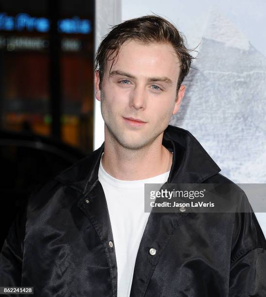 Actor Sterling Beaumon attends the premiere of "Geostorm" at TCL Chinese Theatre on October 16, 2017 in Hollywood, California.