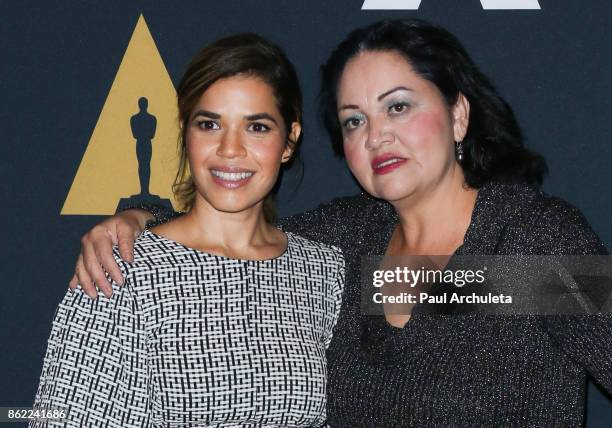 Actors America Ferrera and Josefina Lopez attend the screening of "Real Women Have Curves" at The Academy Of Motion Picture Arts And Sciences on...