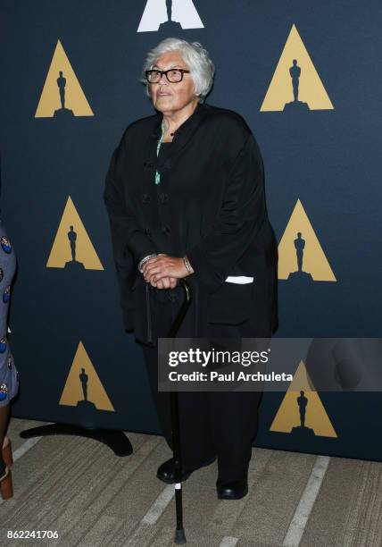 Screenwriter Lourdes Portillo attends the screening of "Real Women Have Curves" at The Academy Of Motion Picture Arts And Sciences on October 16,...