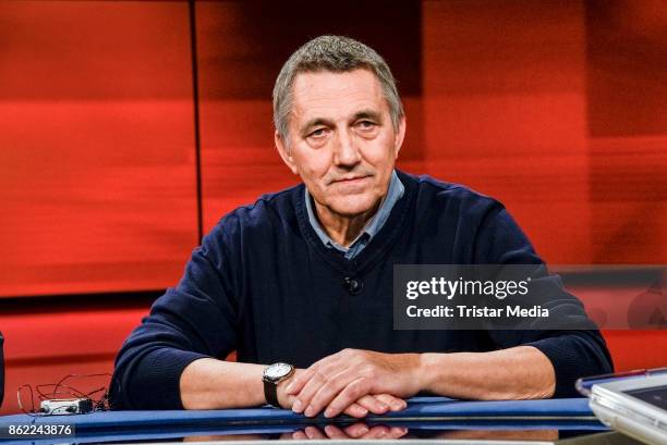 Peter Zudeick during the 'Hart aber fair' TV Show Photo Call on October 16, 2017 in Berlin, Germany.