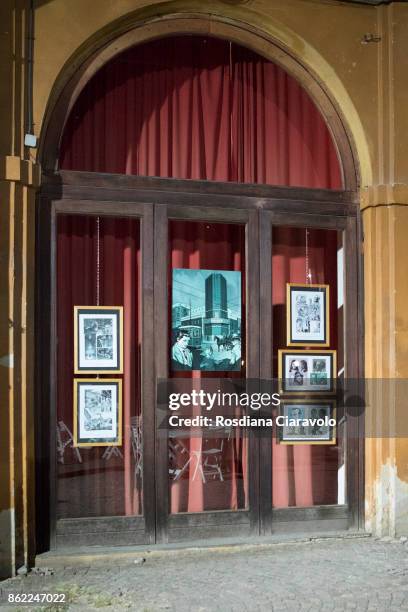 Exhibition of ' Le Stagioni Del Commissario Ricciardi - Il Senso Del Dolore' drawing boards during the presentation of Graphic Novel based on...