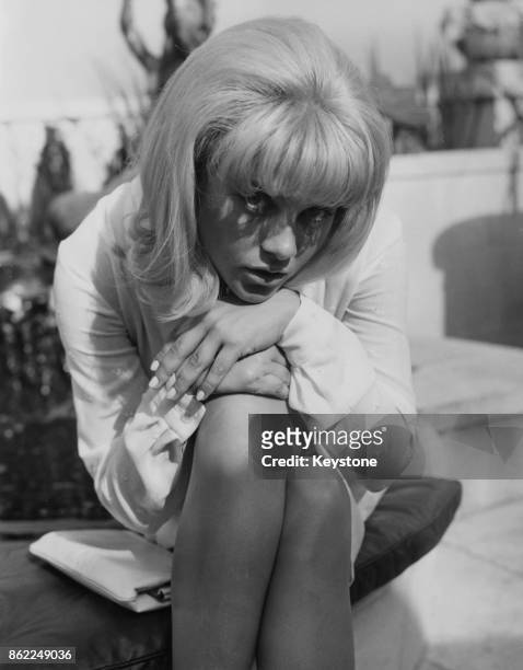 American actress Sue Lyon, star of the film 'Lolita', during a reception in her honour at the Dorchester Hotel in London, 2nd September 1962. She is...