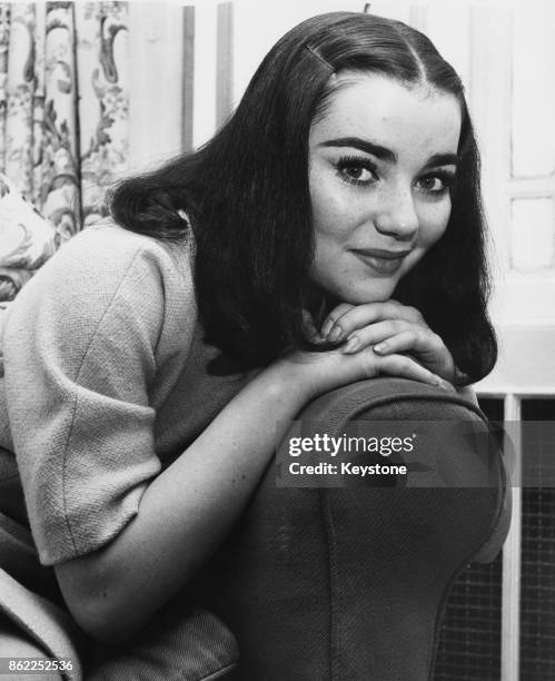 American actress Brigid Bazlen attends a reception in London, shortly before the London premiere of the film 'King of Kings', 7th November 1961. She...