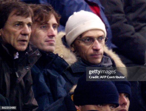 Former Parma football club President Stefano Tanzi watches the Parma vs Inter Milan Serie A soccer match at Ennio Tardini stadium in Parma 10 January...