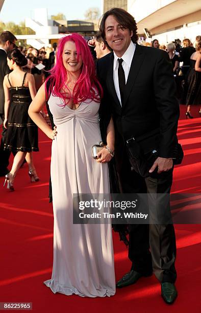 Presenter Jonathan Ross and his wife, Jane Goldman arrive at the BAFTA Television Awards 2009 at the Royal Festival Hall on April 26, 2009 in London,...