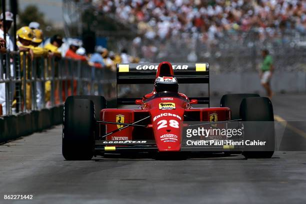 Gerhard Berger, Ferrari 640, Grand Prix of the United States, Phoenix street circuit, 04 June 1989.