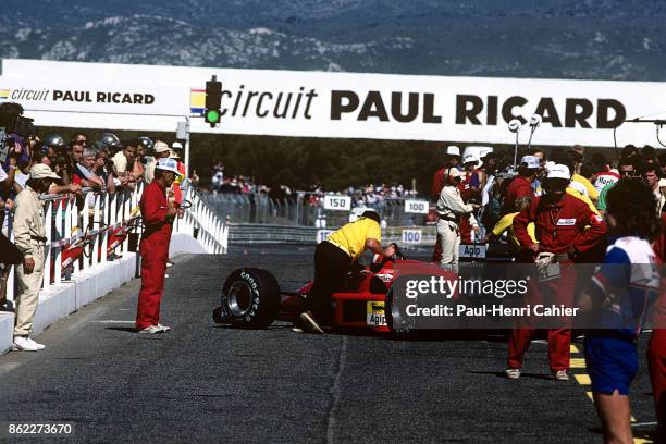 Gerhard Berger, Ferrari F1/87/88C, Grand Prix of France, Circuit Paul Ricard, 07 March 1988.