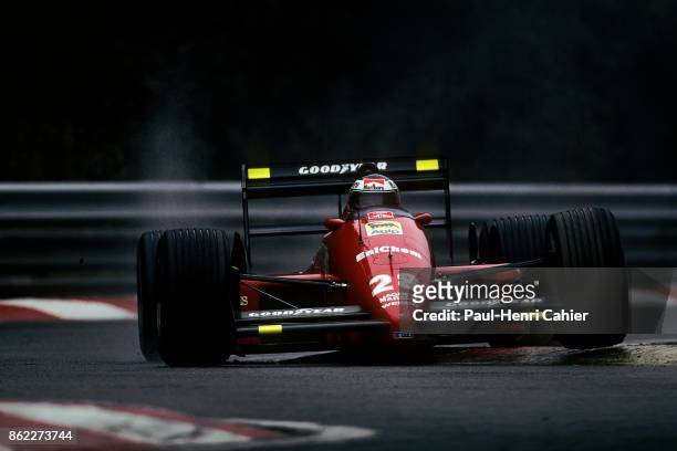 Gerhard Berger, Ferrari F1/87/88C, Grand Prix of Belgium, Circuit de Spa-Francorchamps, 28 August 1988.