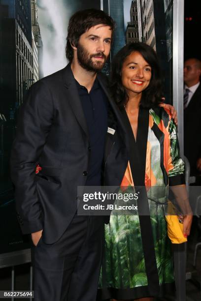 Jim Sturgess and Dina Mousawi attend the premiere of Warner Bros. Pictures' 'Geostorm' on October 16, 2017 in Hollywood, California.