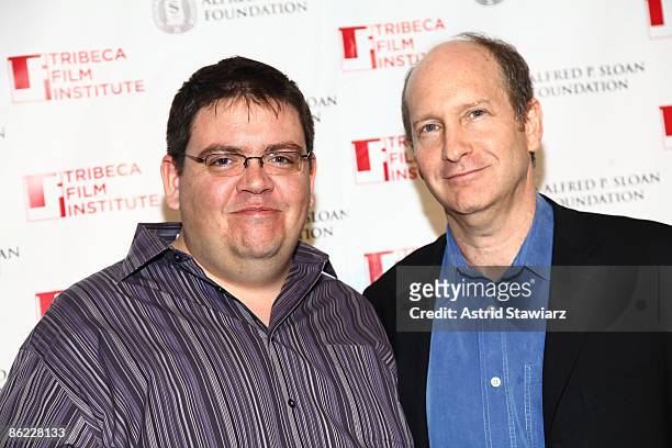 Tribeca Film Festival CEO Brian Newman and Alfred P. Sloan Foundation program director Doron Weber attend the "Sloan" scene readings during the 2009...