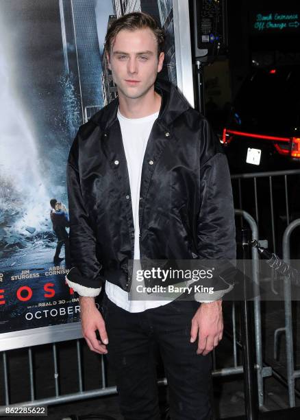 Actor Sterling Beaumon attends the premiere of Warner Bros. Pictures' 'Geostorm' at TCL Chinese Theatre on October 16, 2017 in Hollywood, California.