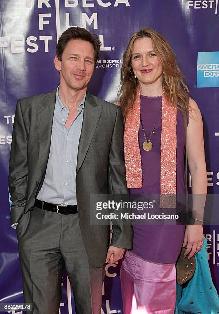 Actor Andrew McCarthy and wife Dolores Rice attend the premiere of "The Good Guy" during the 2009 Tribeca Film Festival at SVA Theater on April 26,...