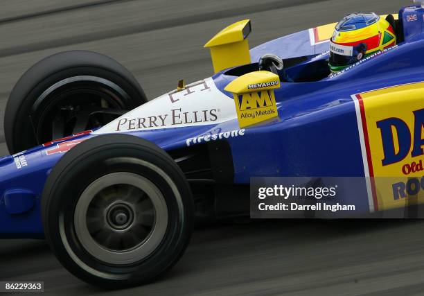 Mike Conway drives the Dreyer and Reinbold Racing Dallara Honda during the IRL IndyCar Series Road Runner Turbo Indy 300 on April 26, 2009 at the...