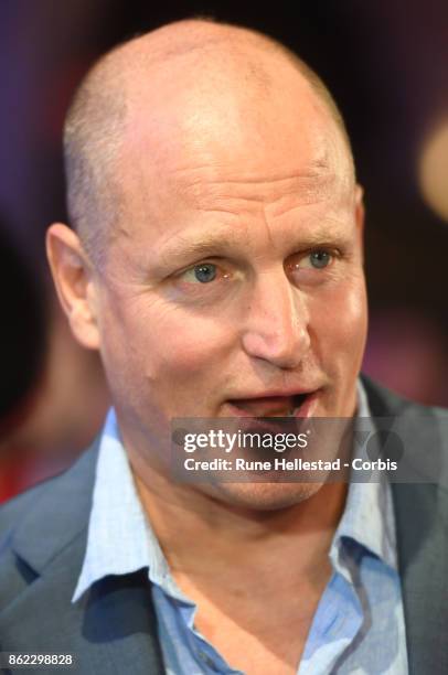 Woody Harrelson attends the UK Premiere of "Three Billboards Outside Ebbing, Missouri" at the closing night gala of the 61st BFI London Film Festival...