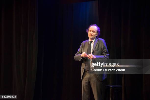 Producer Jean-Marc Dumontet attends JMD Press Conference at Point Virgule on October 17, 2017 in Paris, France.