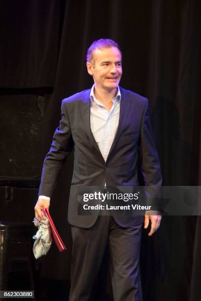 Franck Ferrand attends JMD Press Conference at Point Virgule on October 17, 2017 in Paris, France.