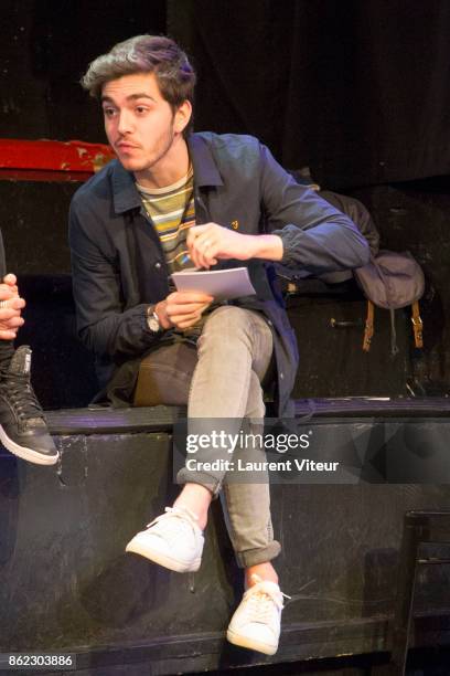 Actor Panayotis Pascot attends JMD Press Conference at Point Virgule on October 17, 2017 in Paris, France.