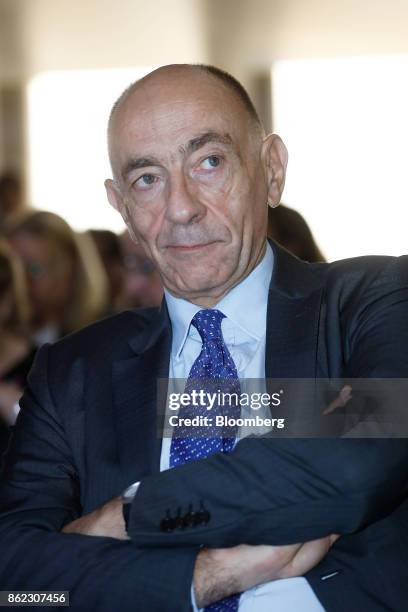 Jean-Marc Janaillac, chief executive officer of Air France-KLM Group, looks on during the Airlines For Europe Conference in Brussels, Belgium, on...