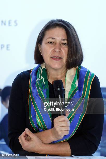 Violeta Bulc, transport commissioner for the European Union , speaks during the Airlines For Europe Conference in Brussels, Belgium, on Tuesday, Oct....