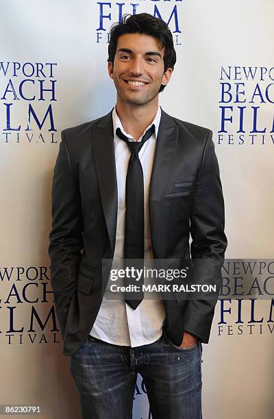 Actor Justin Baldoni arrives for the premiere of the film "Knuckle Draggers" at the Newport Beach Film Festival in Los Angeles on April 26, 2009. The...