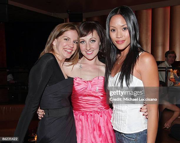 Actresses Anna Chlumsky, Kathy Searle and Jessalyn Wanlim attend the after party for "The Good Guy" during the 2009 Tribeca Film Festival at Tenjune...