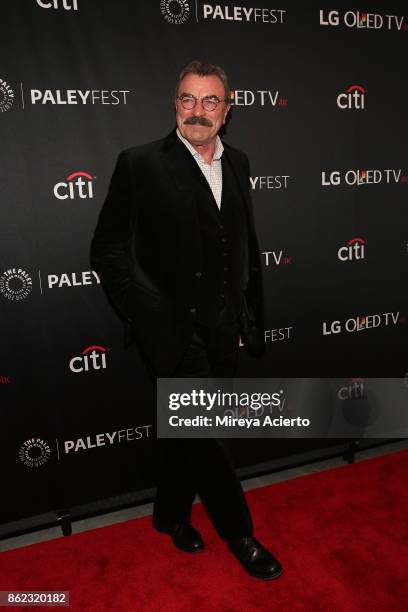 Actor Tom Selleck attends the PaleyFest NY 2017 "Blue Bloods" at The Paley Center for Media on October 16, 2017 in New York City.