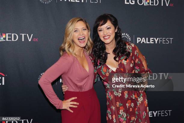 Actresses Vanessa Ray and Marisa Ramirez attend the PaleyFest NY 2017 "Blue Bloods" at The Paley Center for Media on October 16, 2017 in New York...