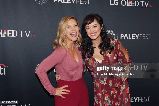 Actresses Vanessa Ray and Marisa Ramirez attend the PaleyFest NY 2017 "Blue Bloods" at The Paley Center for Media on October 16, 2017 in New York...