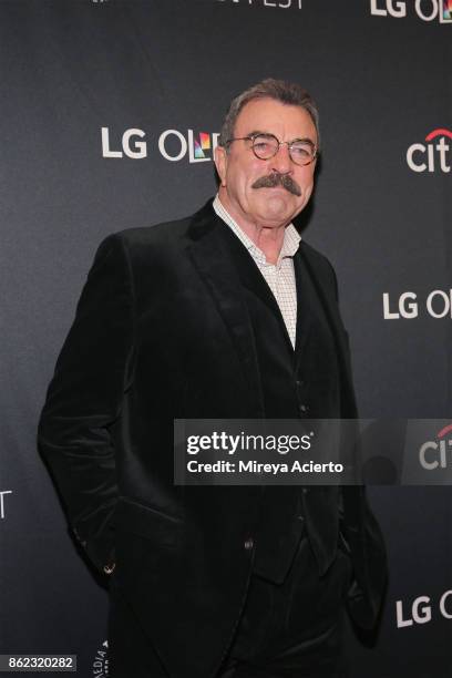 Actor Tom Selleck attends the PaleyFest NY 2017 "Blue Bloods" at The Paley Center for Media on October 16, 2017 in New York City.