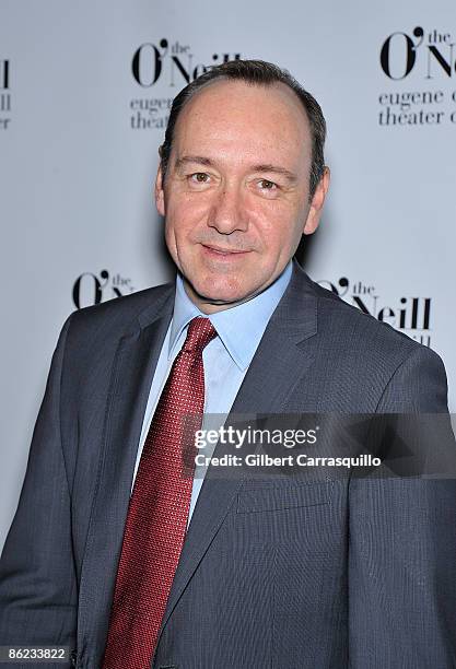 Actor Kevin Spacey attends the 2009 Monte Cristo Award benefit for the Eugene O'Neill Theatre Center at Bridgewaters on April 26, 2009 in New York...