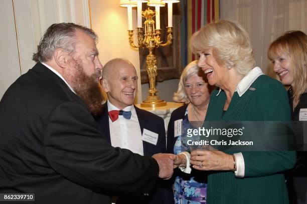 Actor Brian Blessed, dancer Wayne Sleep, Camilla, Duchess of Cornwall and guestsl attend a reception to celebrate the launch of the 'Our Amazing...