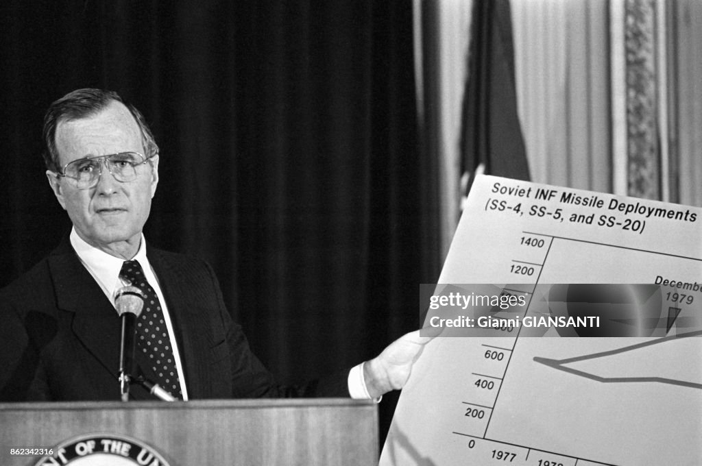 George H W Bush à Rome en 1983