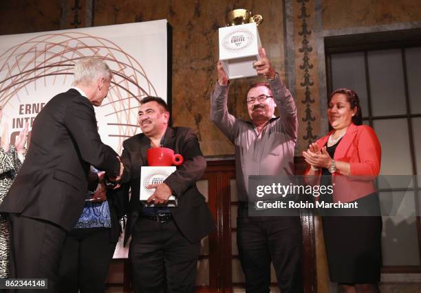 Andrea Illy, Chairman of illycaff present award at the Ernesto Illy International Coffee Award gala at the New York Public Library on Monday, October...