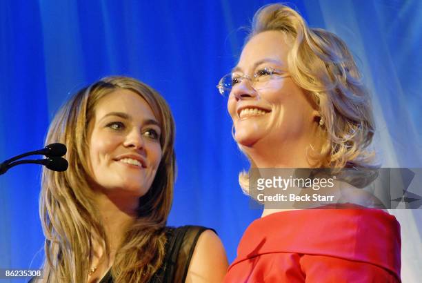 Cybill Shepherd and daughter Clementine Ford take the stage at An Evening With Women: Celebrating Art, Music, & Equality at The Beverly Hilton Hotel...